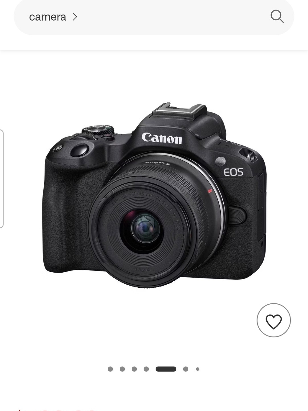 Canon EOS DSLR Camera in Black with Standard Lens